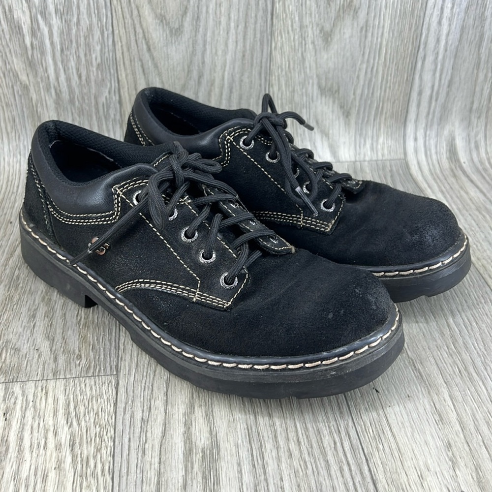 Vintage 90s Y2K Skechers platform black lace up Oxford loafer shoes